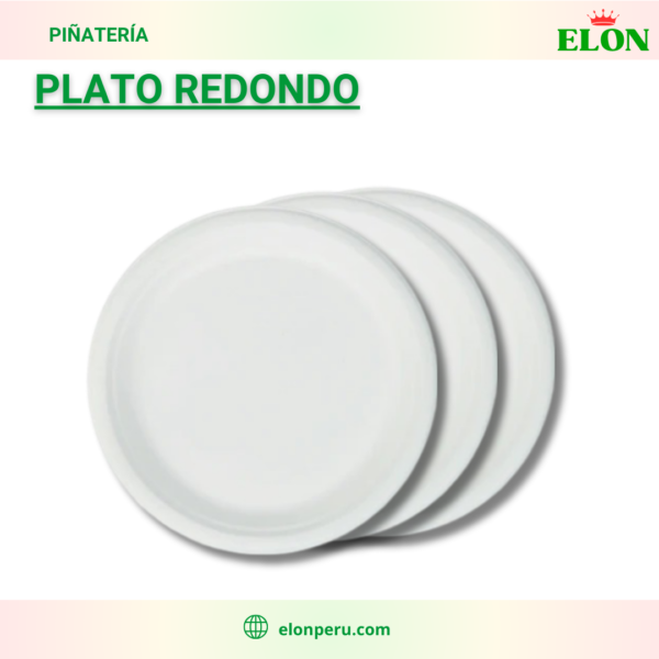 Plato redondo descartable